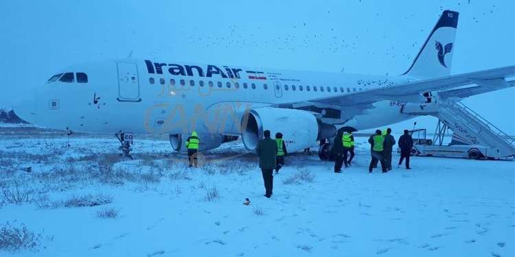 هواپیمای مسافربری کرمانشاه در فرودگاه ازباندخارج شد