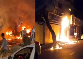 آتش زدن مراکز حکومتی در پاسخ به اعدام محسن شکاری