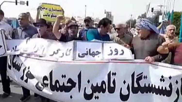 ادامه اعتراضات بازنشستگان و کارگران ایران در آستانه روز جهانی کارگر